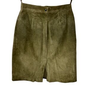 Vintage BB Dakota Genuine Suede Leather Pencil Skirt Women’s Size 11/12 Mob Wife
